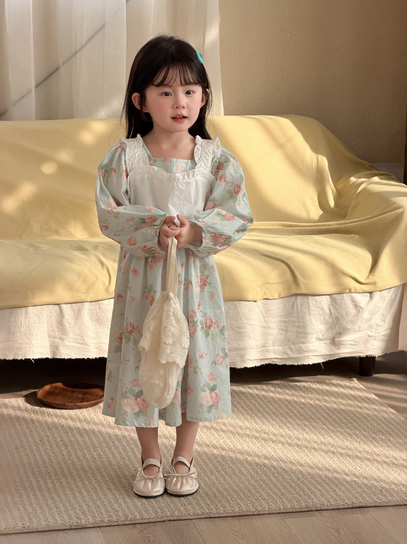 【90-140cm】罩衫吊帶棉布連身裙