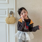 【80-130cm】韓版假兩件T