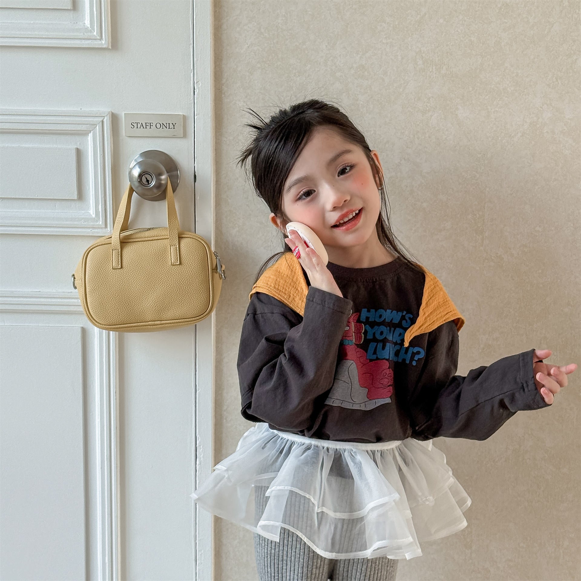 【80-130cm】韓版假兩件T