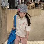【80-130cm】韓版兔子貼布POLO短袖