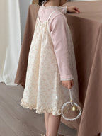 【90-140cm】韓版碎花棉布吊帶裙