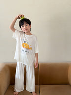 【100-170cm】4色-高彈卡通親膚莫代爾家居服套裝