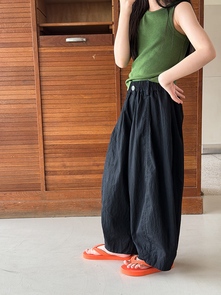 【100-170cm】5色-韓系簡約風寬鬆休閒褲