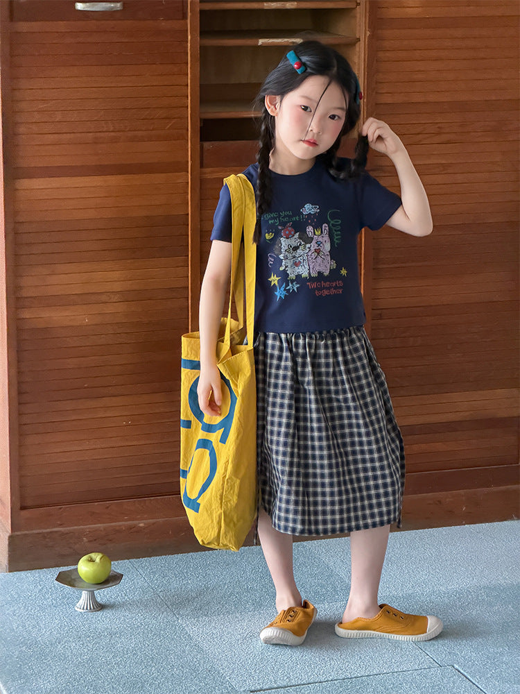 【100-170cm】舒適高彈卡通修身辣妹T