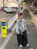 【90-160cm】字母破洞設計感T