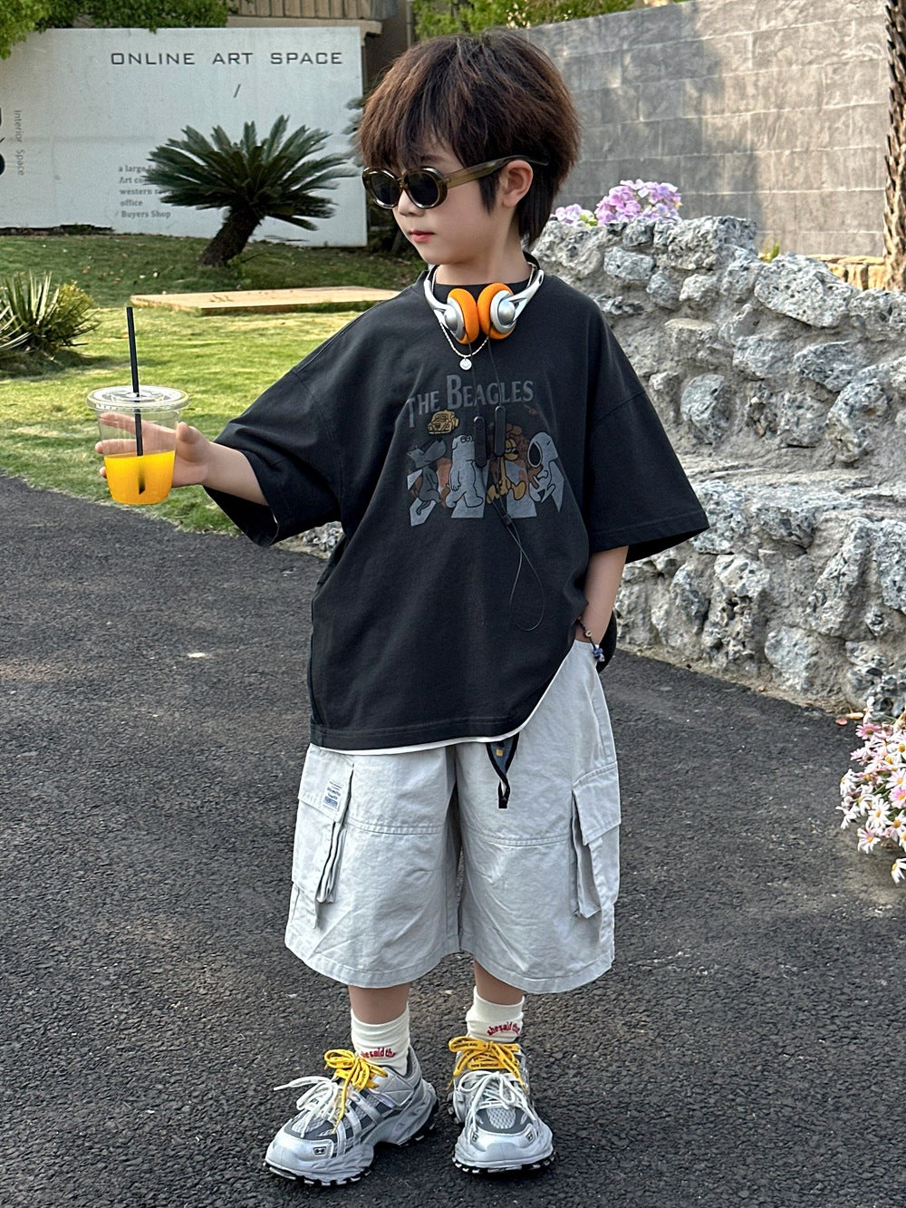 【100-160cm】卡通印花短袖