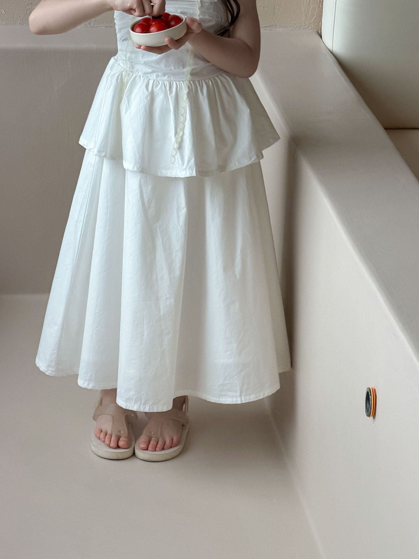 【90-150cm】法式風高級感吊帶蛋糕連身裙