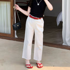 【90-150cm】美式牛仔棉窄直筒褲