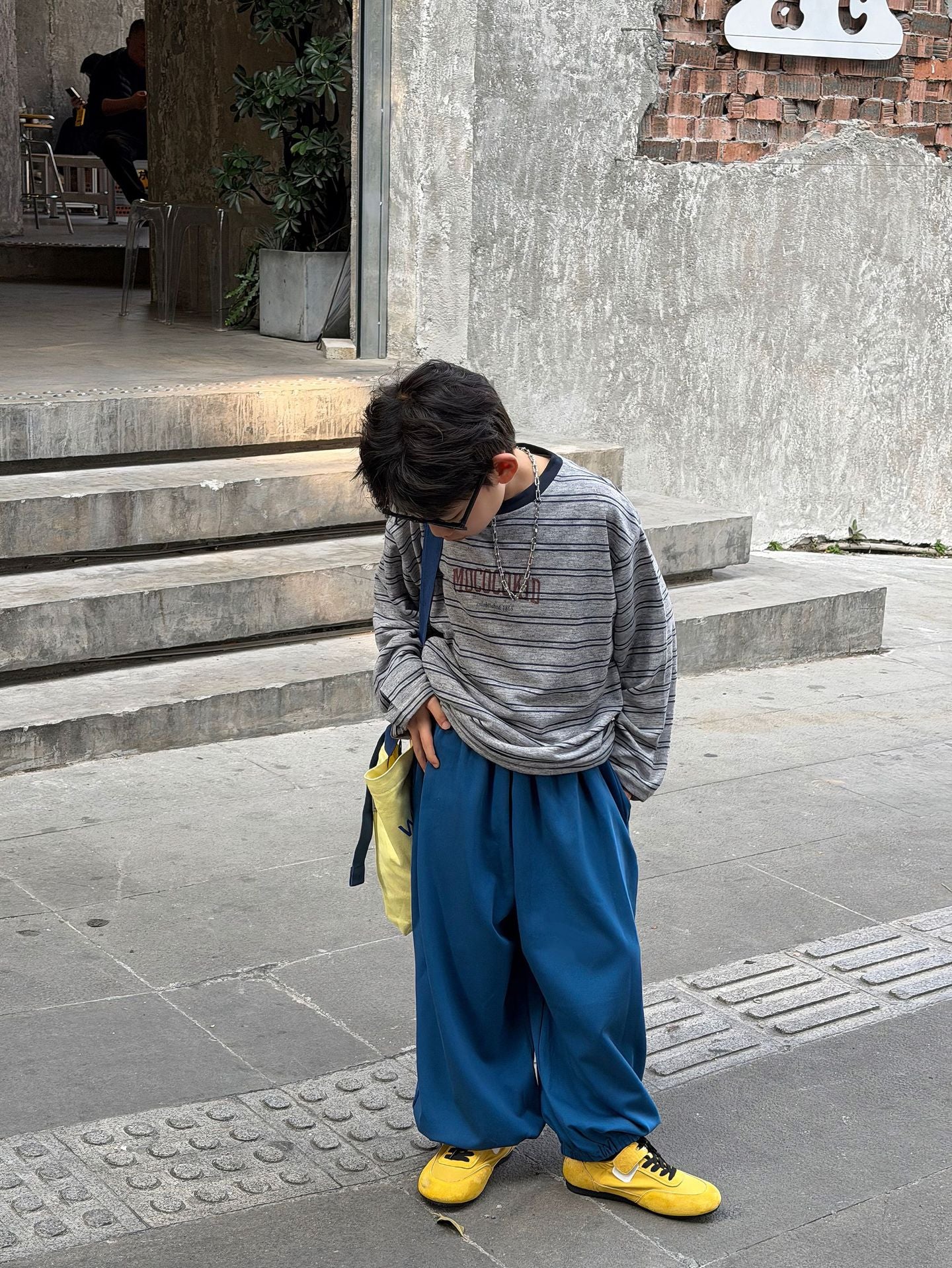 【90-160cm】韓版卡通條紋T