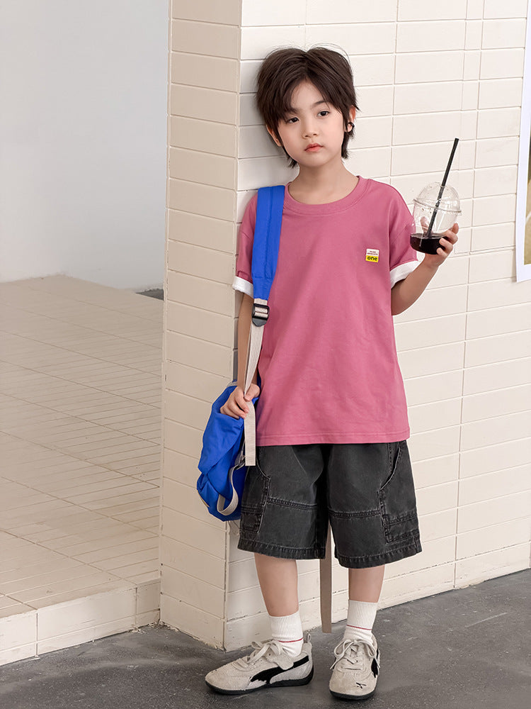 【100-170cm】夏日多色百搭純棉T