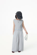 【90-150cm / M.L】【親子裝】日系梭織休閒闊腿褲