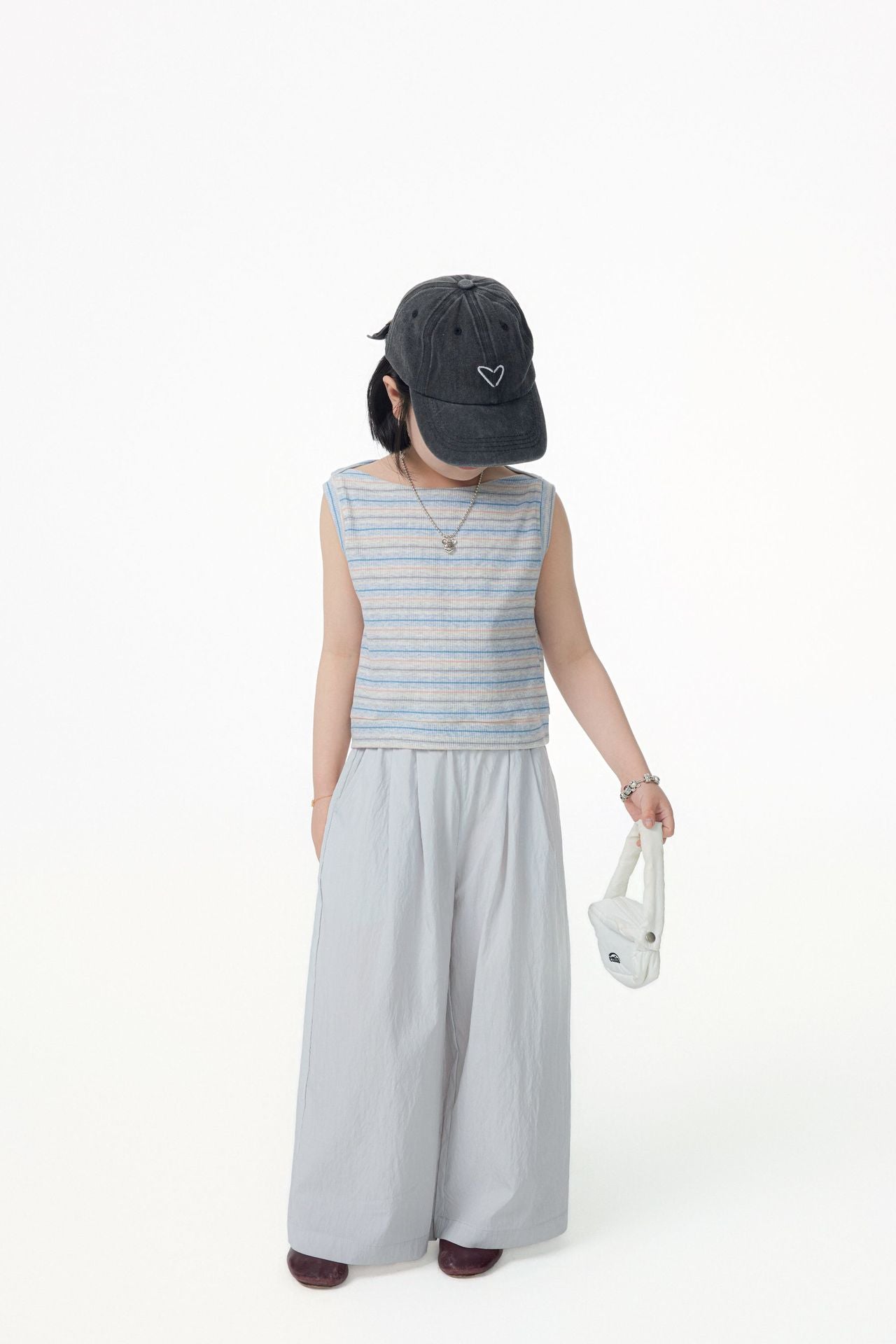 【90-150cm / M.L】【親子裝】日系梭織休閒闊腿褲