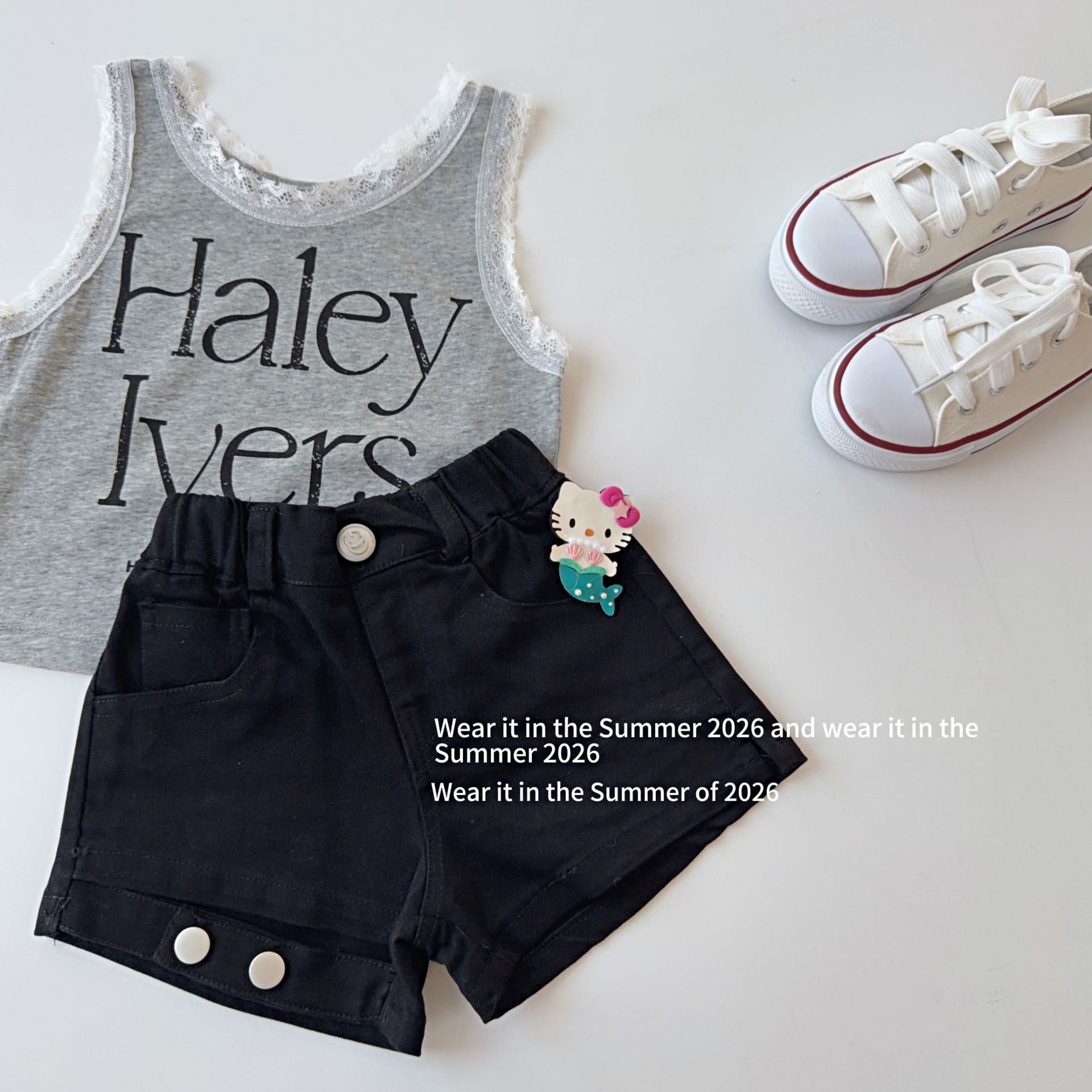 【90-150cm】設計感辣妹修身短褲