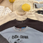 【80-130cm】韓版假兩件T