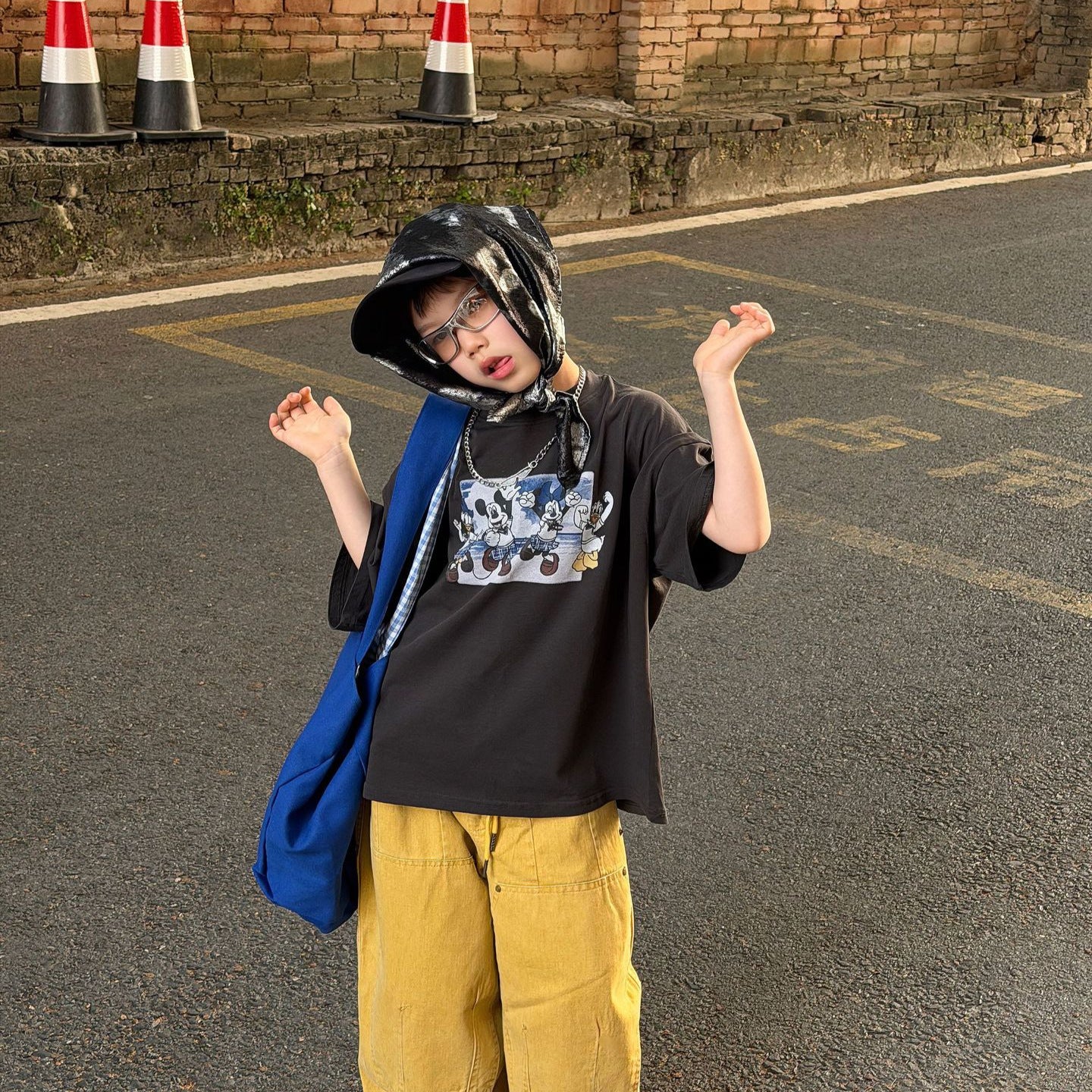 【90-160cm】全棉米奇朋友T