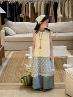 【100-160cm】韓版鏤空罩衫裙｜打底背心