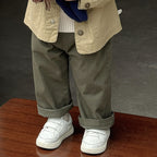 【73-110cm】韓版工裝風四件式套裝