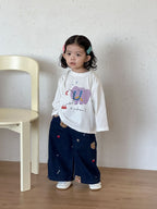 【80-150cm】可愛動物寬鬆純棉T恤