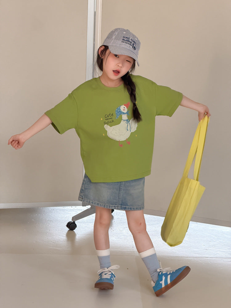 【100-170cm】休閒圓領舒適卡通T