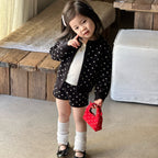 【90-140cm】波點毛衣套裝