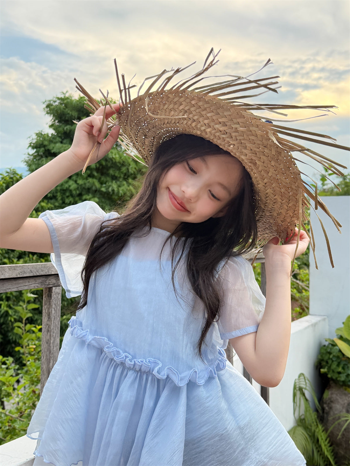 【100-160cm】小仙女透紗兩件套