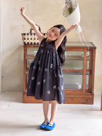 【100-170cm】手繪感印花側口袋可愛背心裙