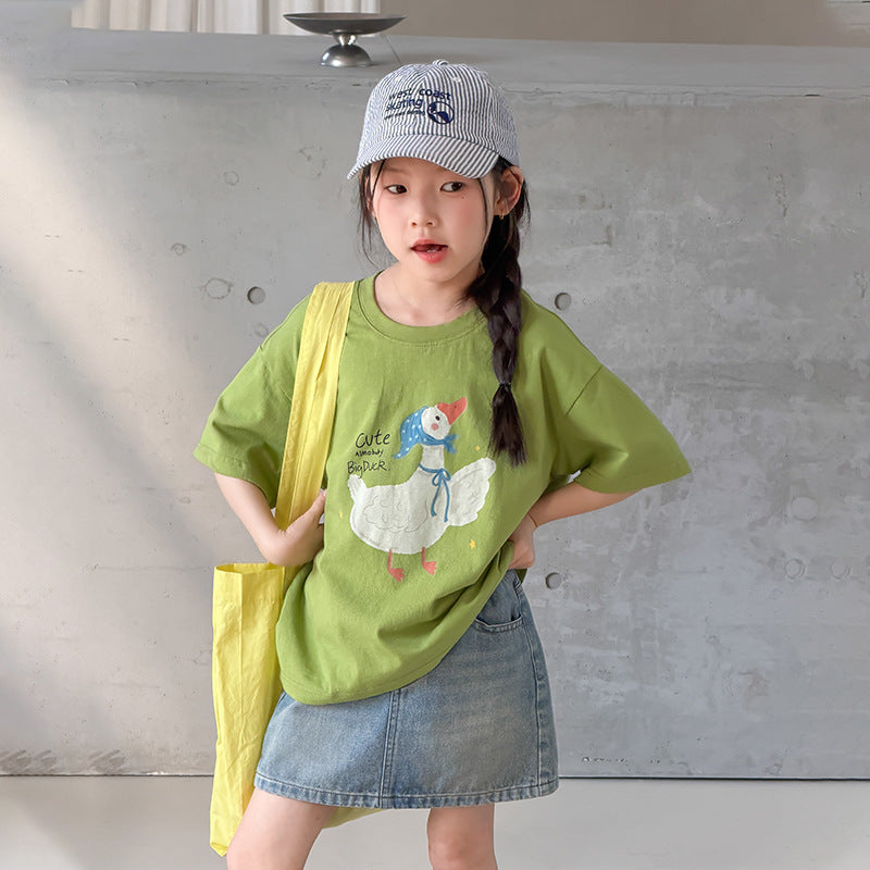 【100-170cm】休閒圓領舒適卡通T