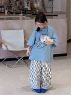 【現貨-褲140cm | 100-160cm】kitty休閒圓領上衣 | 波點褲