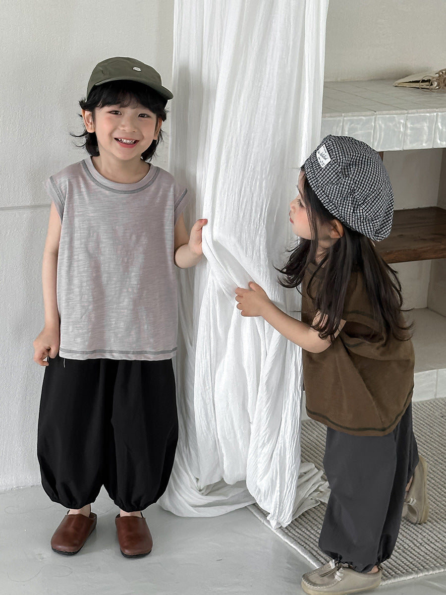 【80-140cm】明線背心T