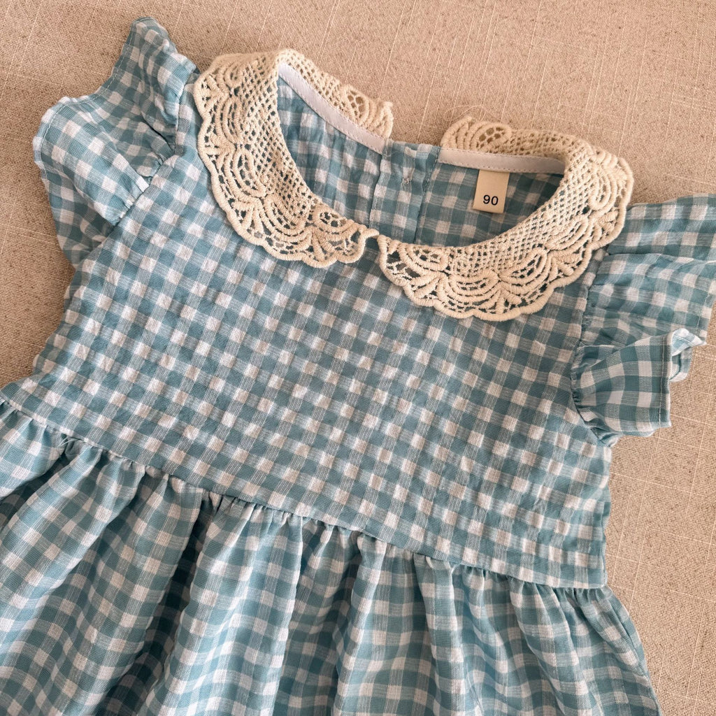 【80-150cm】藍格子套裝