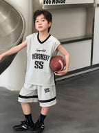 【100-170cm】涼感撞色字母運動套裝