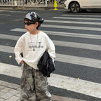 【90-160cm】字母破洞設計感T