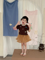 【90-140cm】韓版彩色蝴蝶結T