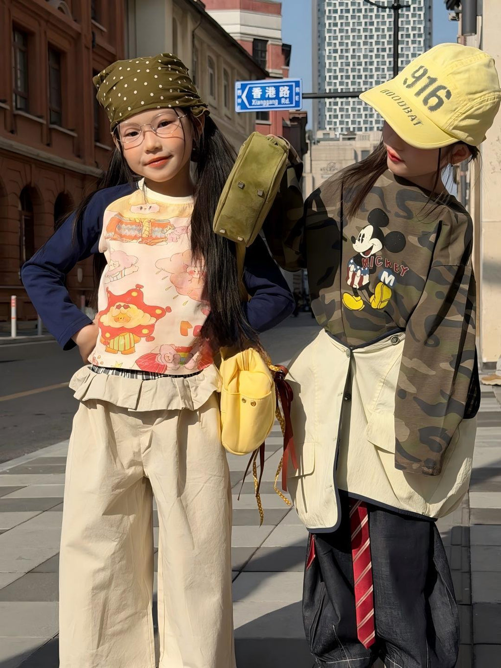 【90-140cm】迷彩米奇 | 馬甲 | 塗鴉T | 裙邊褲