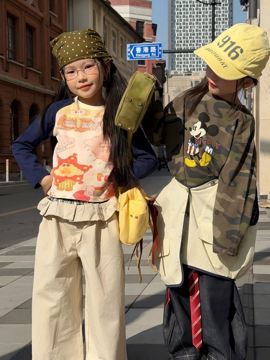 【90-140cm】迷彩米奇 | 馬甲 | 塗鴉T | 裙邊褲