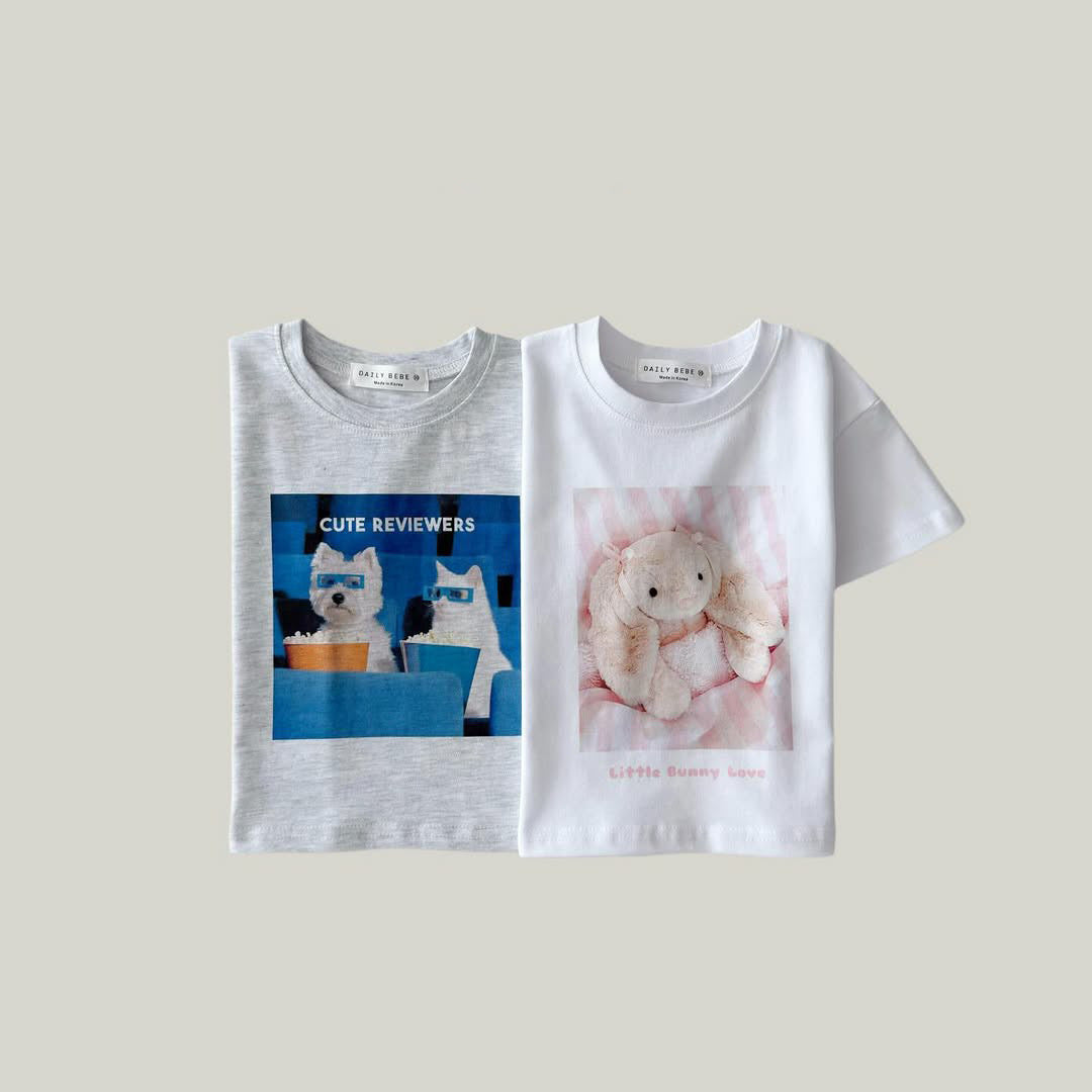 【90-150cm】韓版休閒卡通印花T