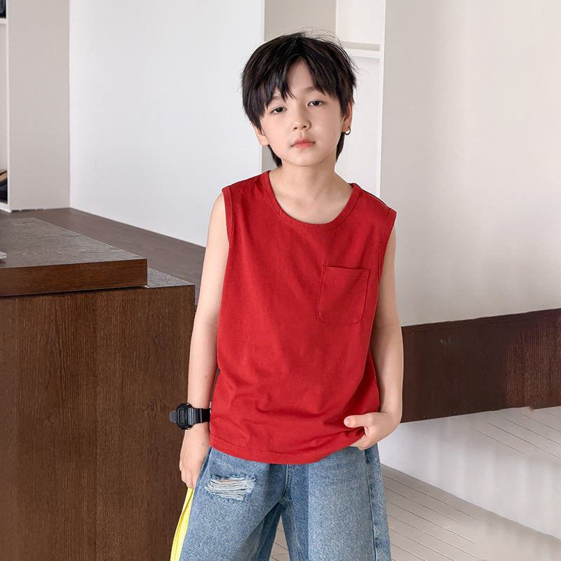 【100-170cm】雪花棉口袋背心
