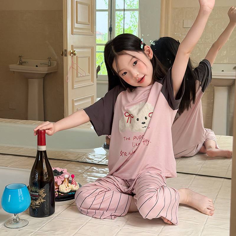 【100-170cm】5色-萊賽爾軟糯垂感彈性居家服套裝