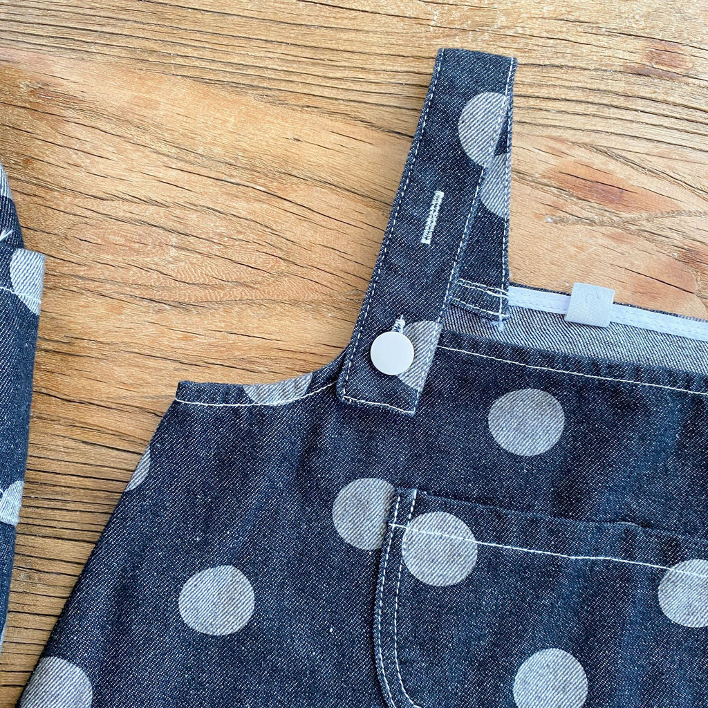 【現貨 80/120cm】波點牛仔褲 | 吊帶連衣裙