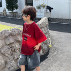 【100-160cm】復古做舊噴色短袖