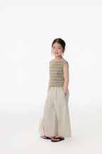 【90-150cm / M.L】【親子裝】日系純色九分蘿蔔休閒褲