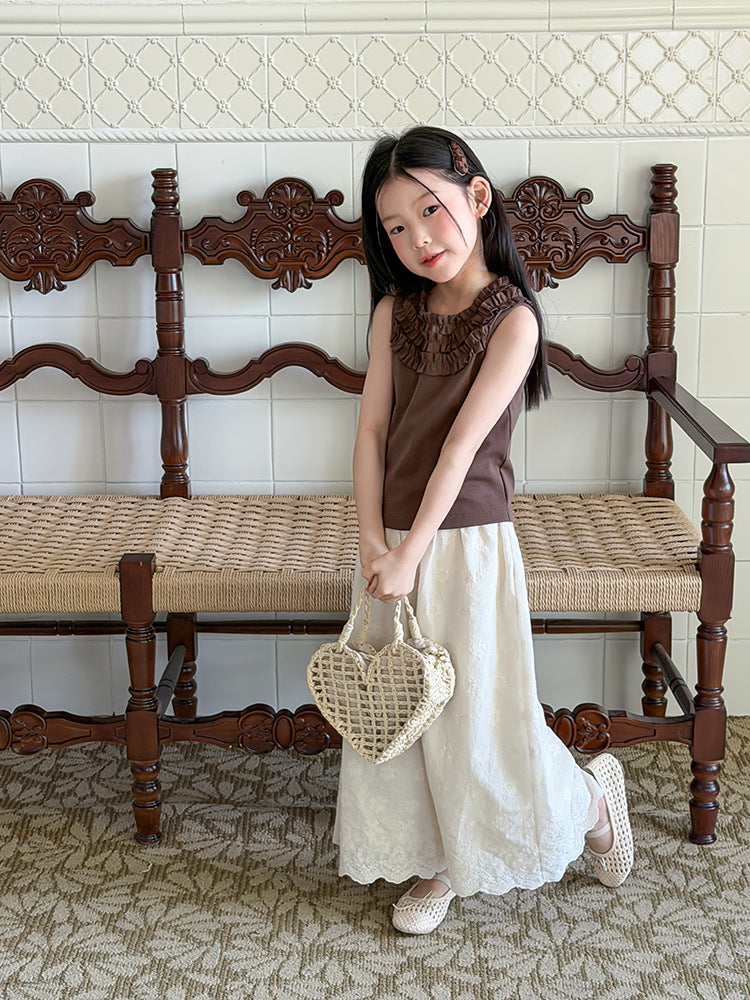 【100-170cm】全棉滿印提花闊腿褲