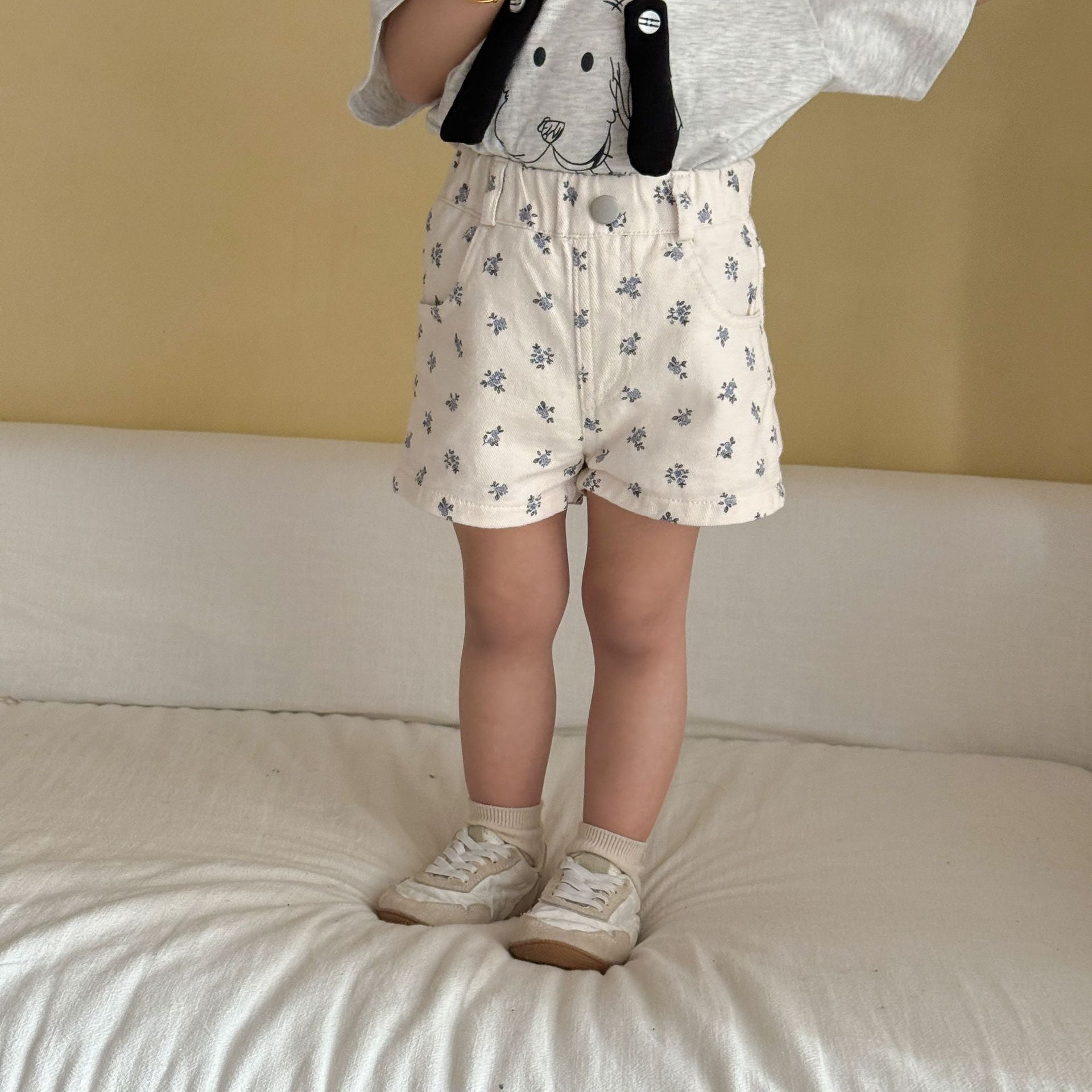 【80-150cm】可愛滿印休閒短褲