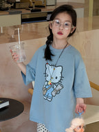 【現貨-褲140cm | 100-160cm】kitty休閒圓領上衣 | 波點褲