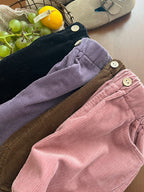 【現貨 90cm】柔軟坑條棉燈芯絨半身裙