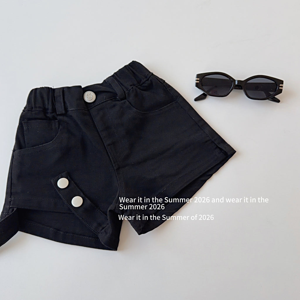 【90-150cm】設計感辣妹修身短褲