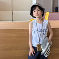 【100-170cm】6色-亞麻棉字母背心