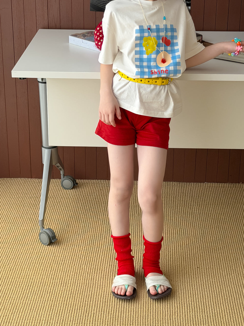 【100-160cm】高腰修身辣妹短褲