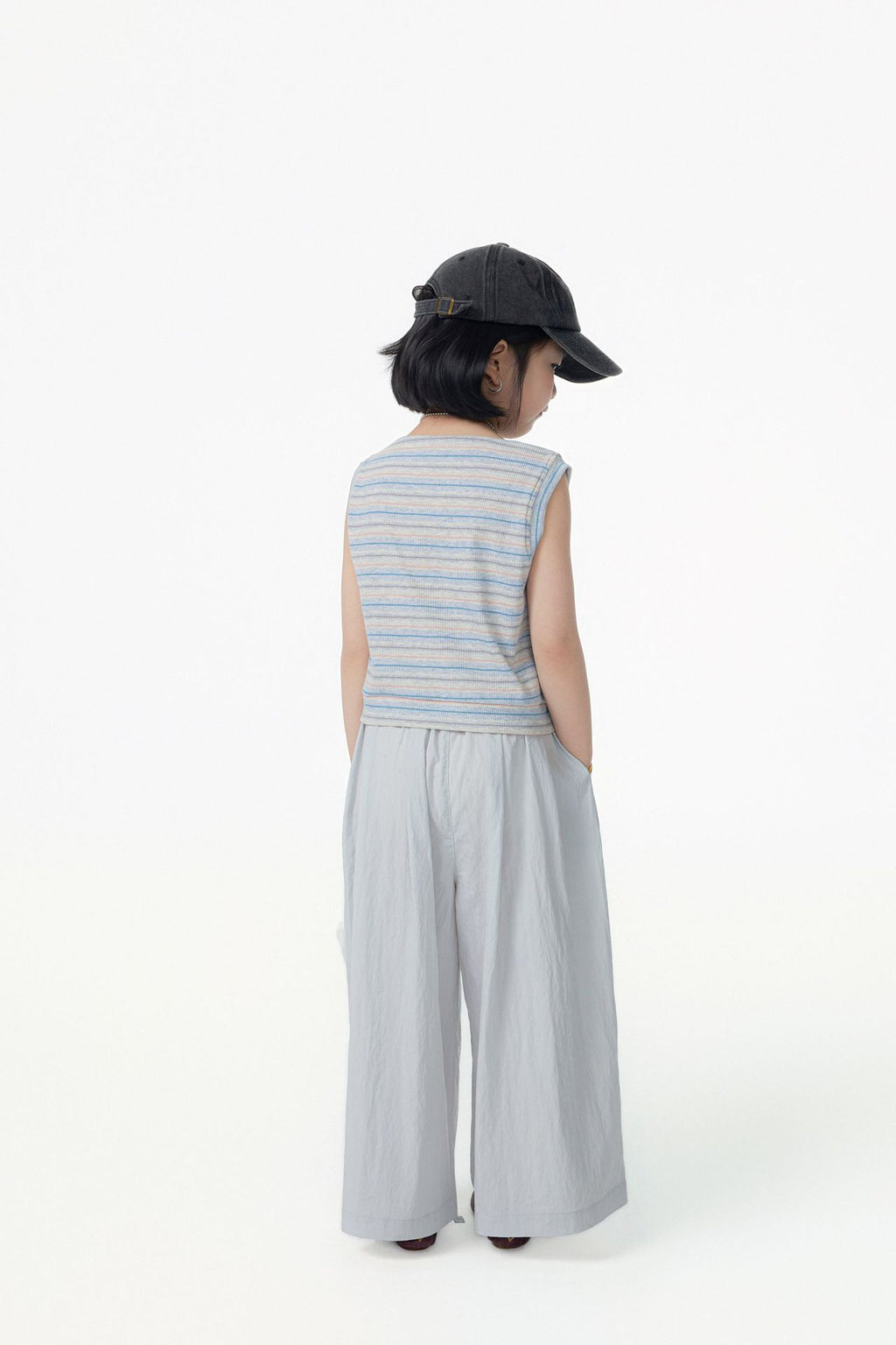 【90-150cm / M.L】【親子裝】日系一字領條紋背心