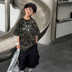【90-160cm】美式個性迷彩純棉T